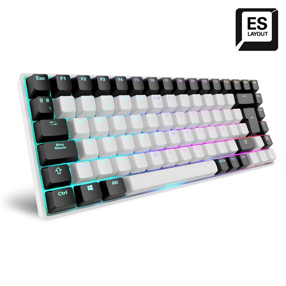 Teclado Español Sharkoon Skiller Sgk50 S3, Gaming Blanco