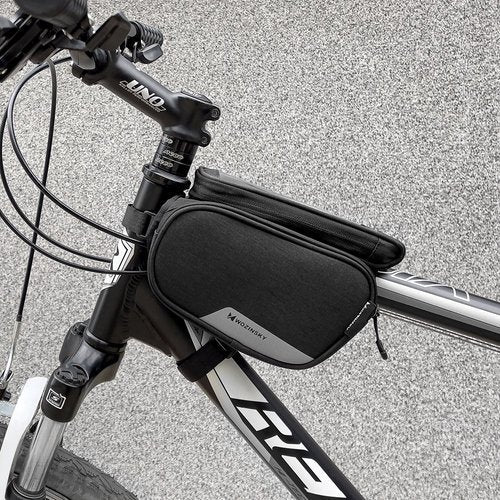 Wozinsky Wbb7bk Bolsa De Bicicleta Para Cuadro + Funda De Teléfono Desmontable Negro