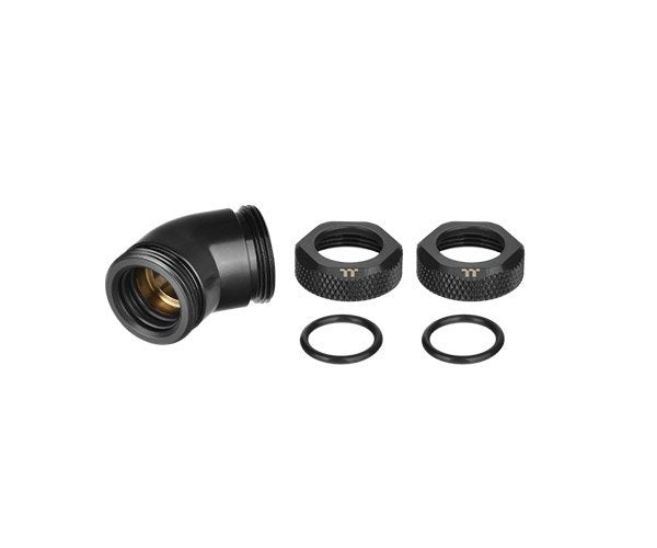 Thermaltake Pacific G1/4 Petg Tube 45 Grados De Doble Compresión De 12 Mm De Diámetro Exterior, Refrigeración Por Agua Cl-W144-Cu00bl-A