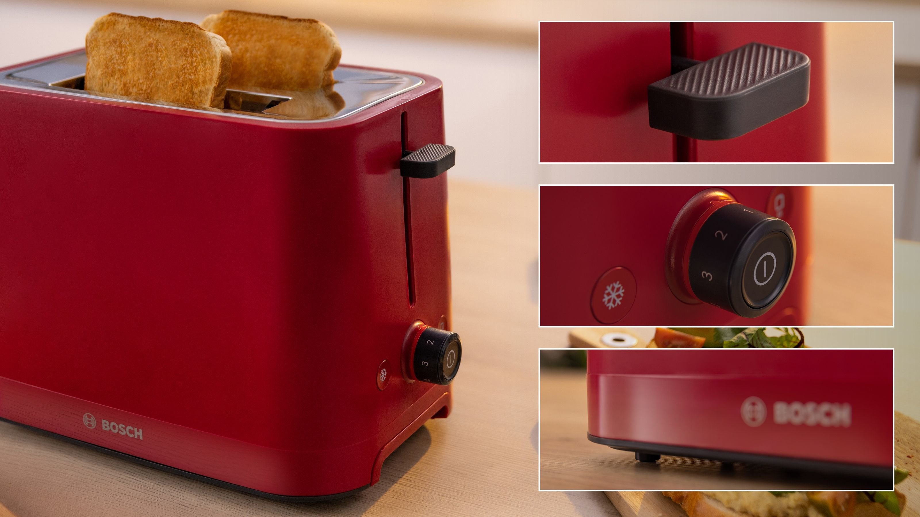Tostadora Bosch Home Tat3m124 Rojo