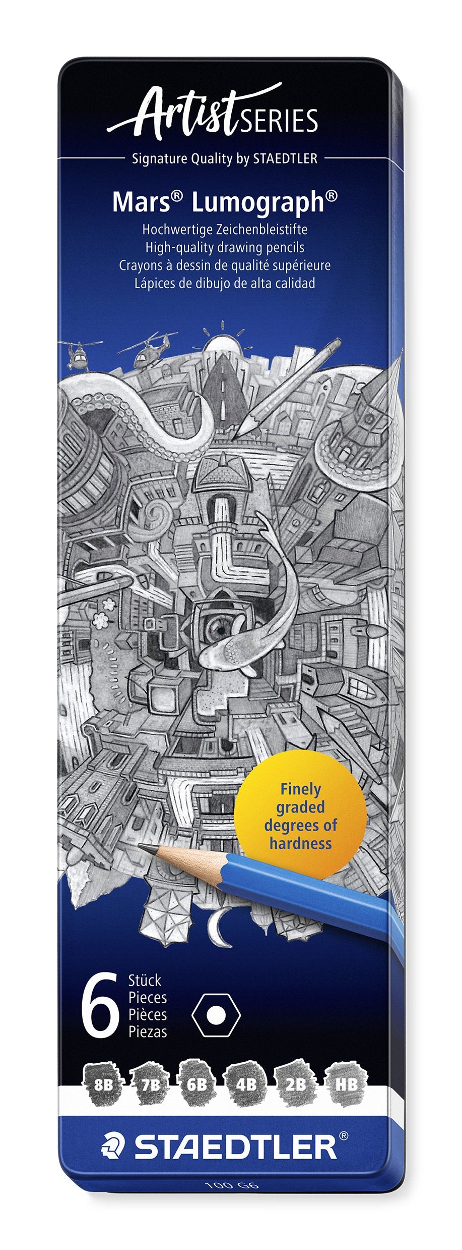 EAN 4007817108710 - Staedtler Mars Lumograph 100 Multi 6 pieza(s) imagen 1