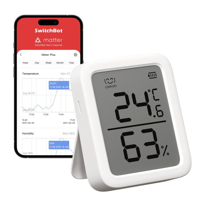 EAN 0850007706944 - SwitchBot Meter Plus Interior Sensor de temperatura y humedad Independiente Inalámbrico imagen 3