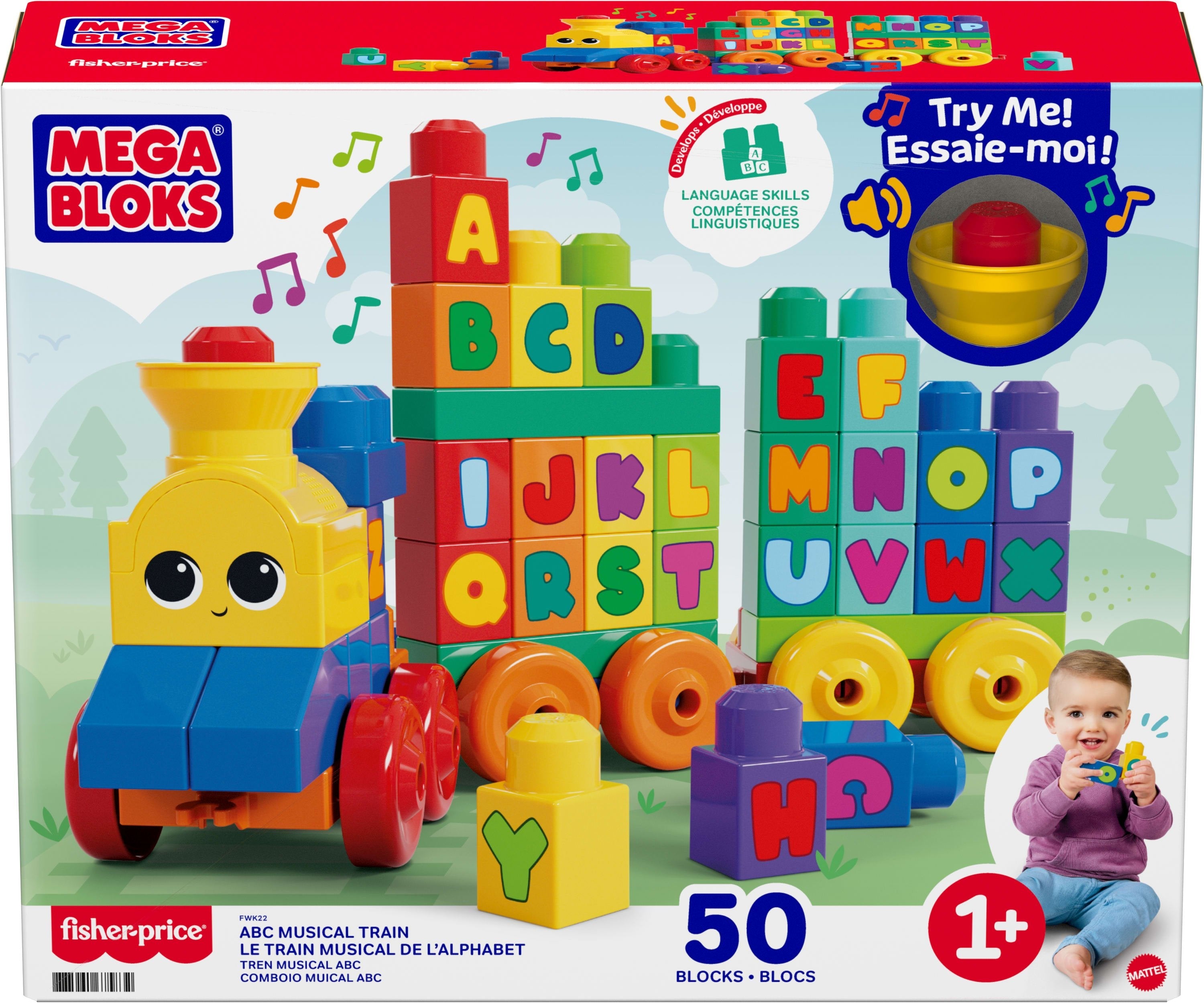 Tren Musical Abc Megabloks 50 Pzas.