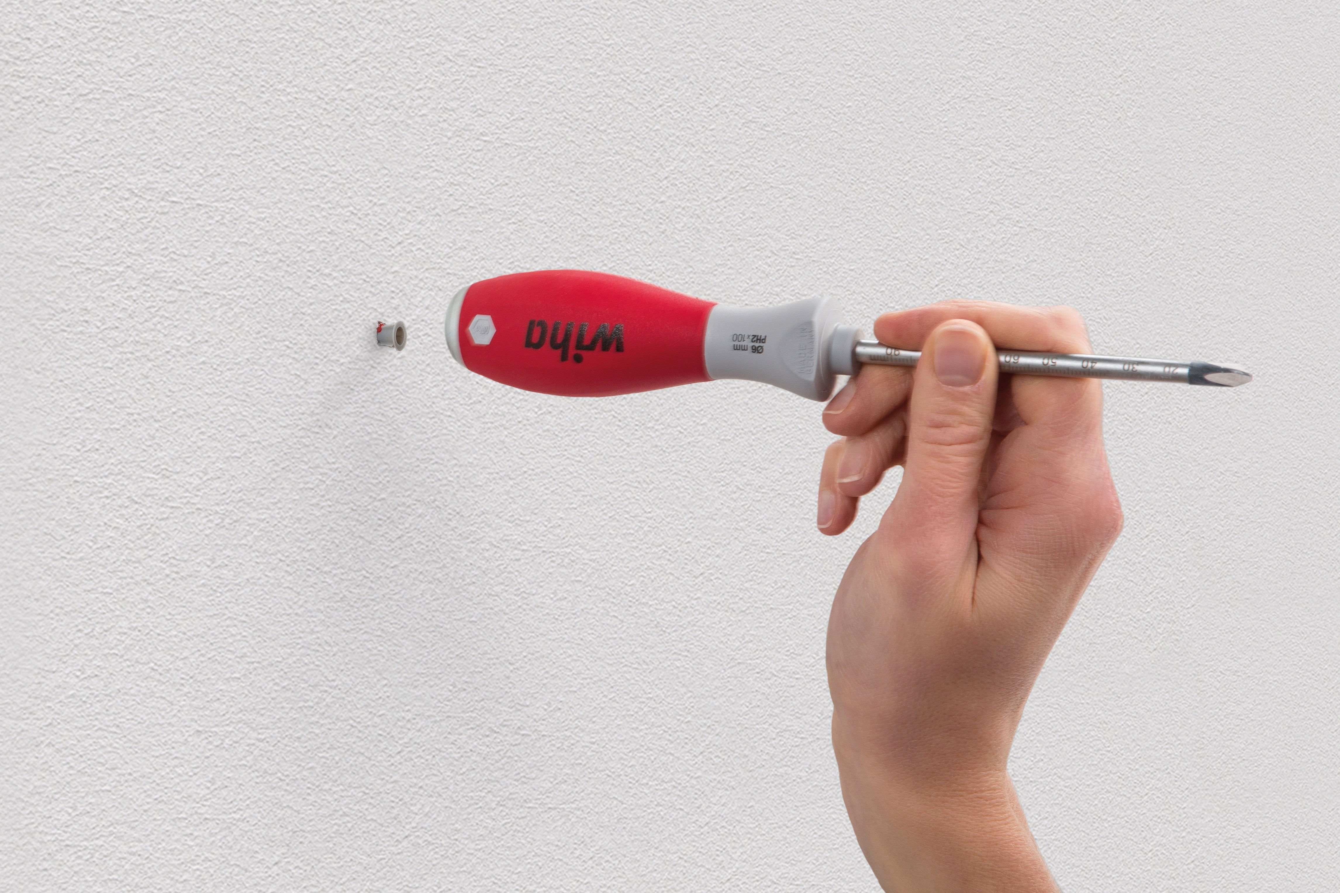 Juego De Perforadores Para Tacos Wiha Softfinish, Destornillador Rojo/Gris, 6 Mm, Incl. 41289