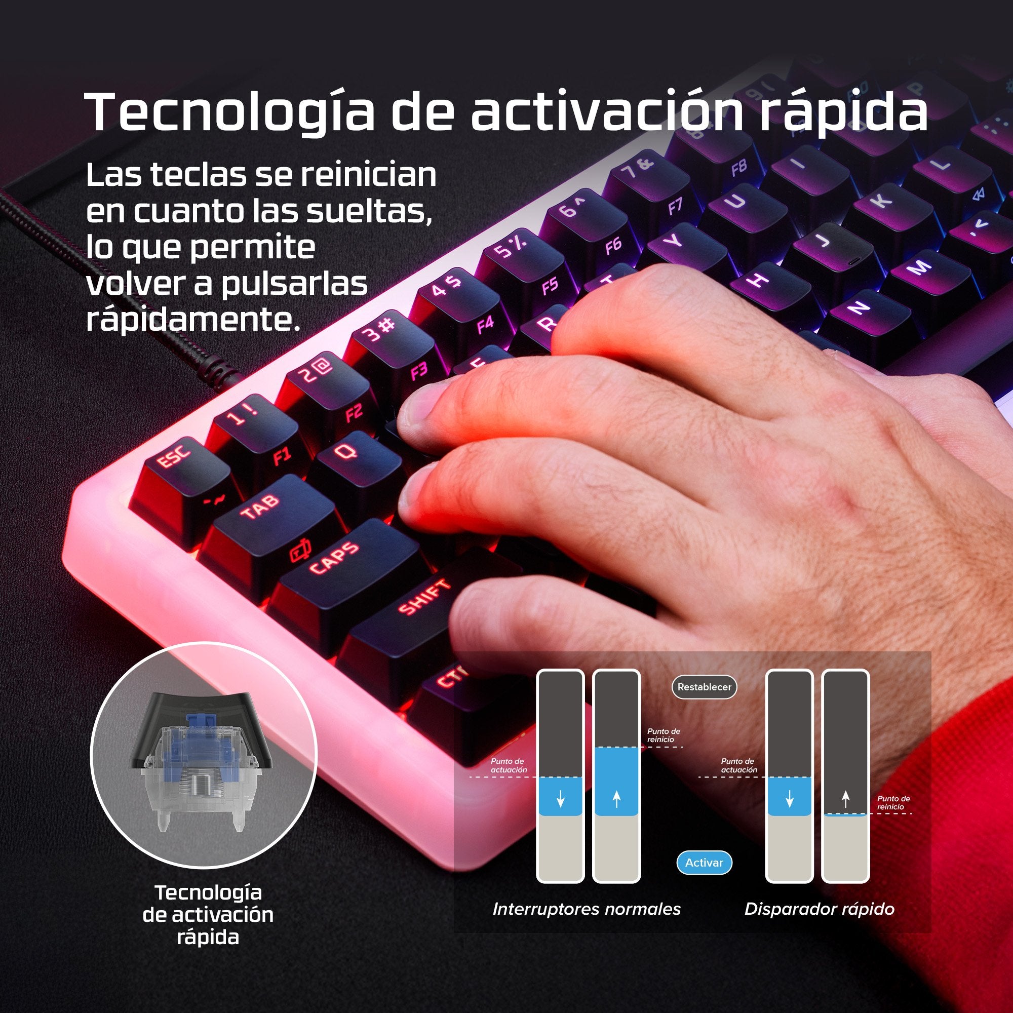 EAN 0199251353246 - HyperX Origins 2 65 Pro teclado Negro imagen 6