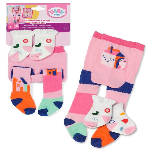 Zapf Creation Baby Born® Medias Y Calcetines 43cm, Accesorios Para Muñecas Artículos Surtidos 839485