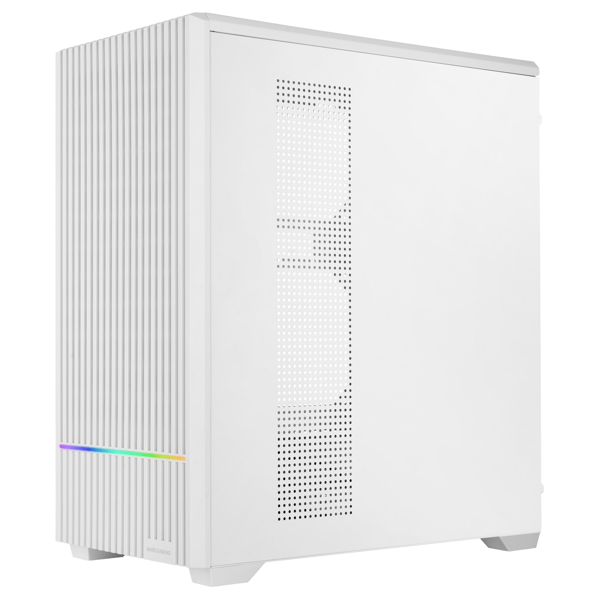 Caja Pc Atx Semitorre Mars Gaming Mc-Quantum Doble Cristal Templado Argb Gpu 335mm Blanco