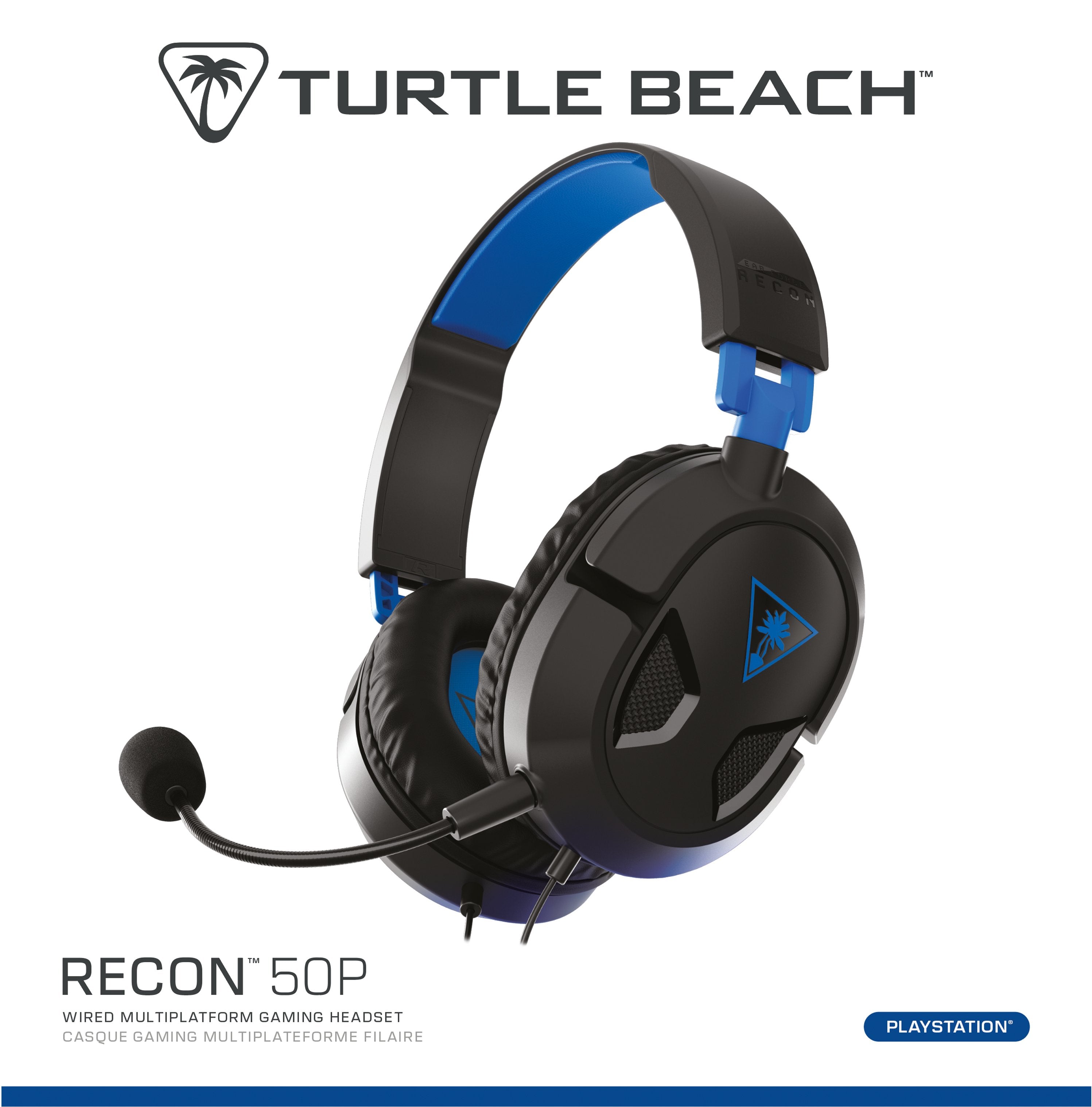 Auriculares Turtle Beach Recon 50p Alámbrico Juego Negro, Azul