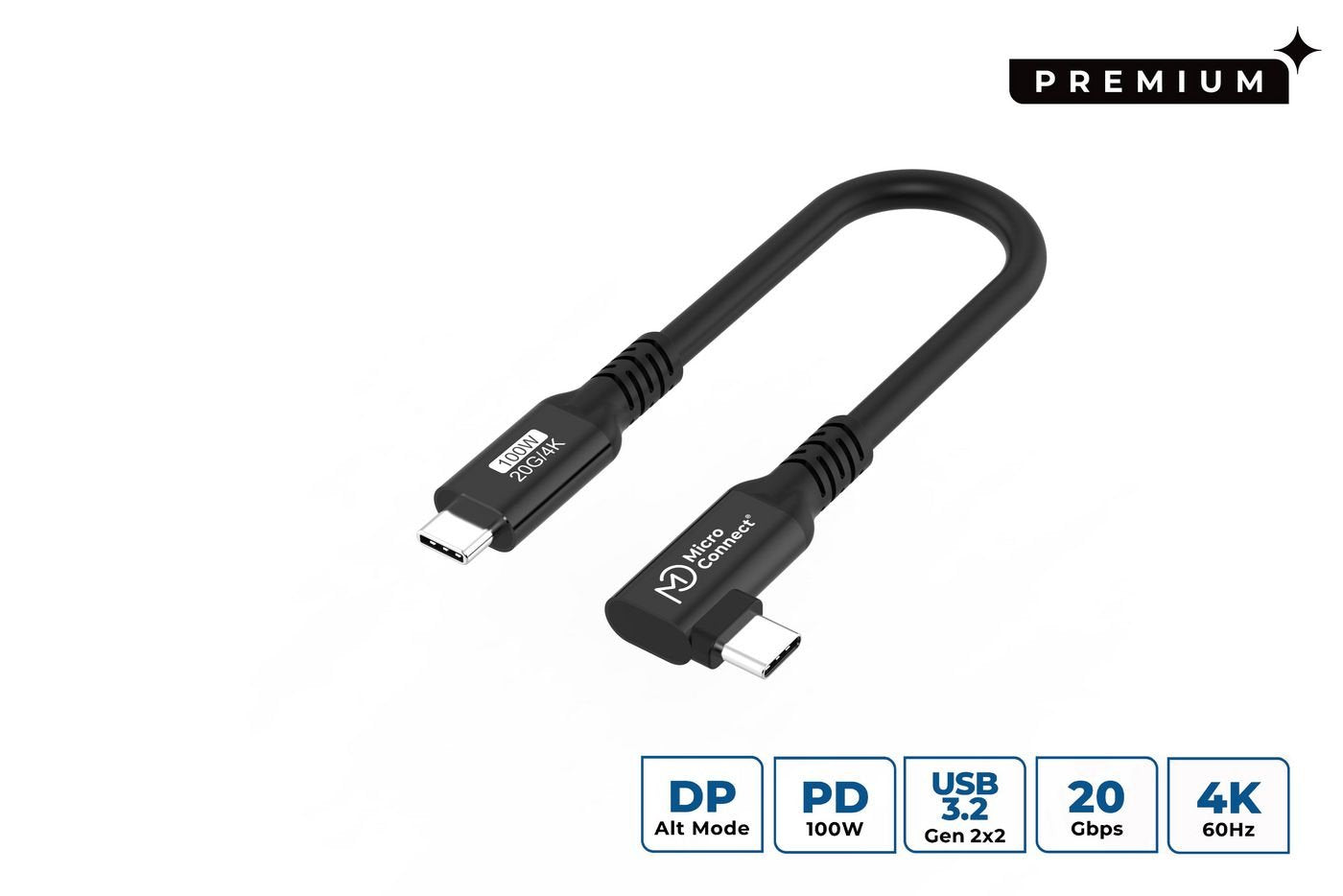 EAN 5715328135611 - Microconnect USB3.2CC015-A cable USB USB 3.2 Gen 2x2 0,15 m USB C Negro imagen 1