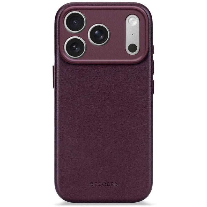 Decoded Leather Backcover Iphone 17 Pro Max Dark Ruby