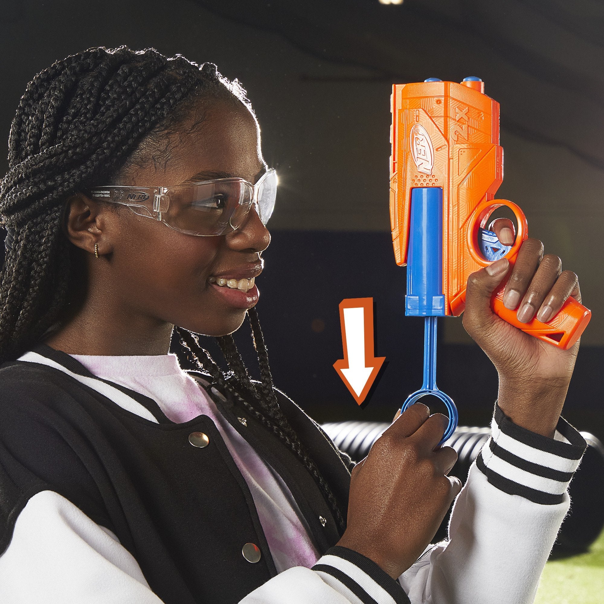Nerf Nerf N Series Ward, Lanzador De Dardos Azul/Naranja G0132eu4