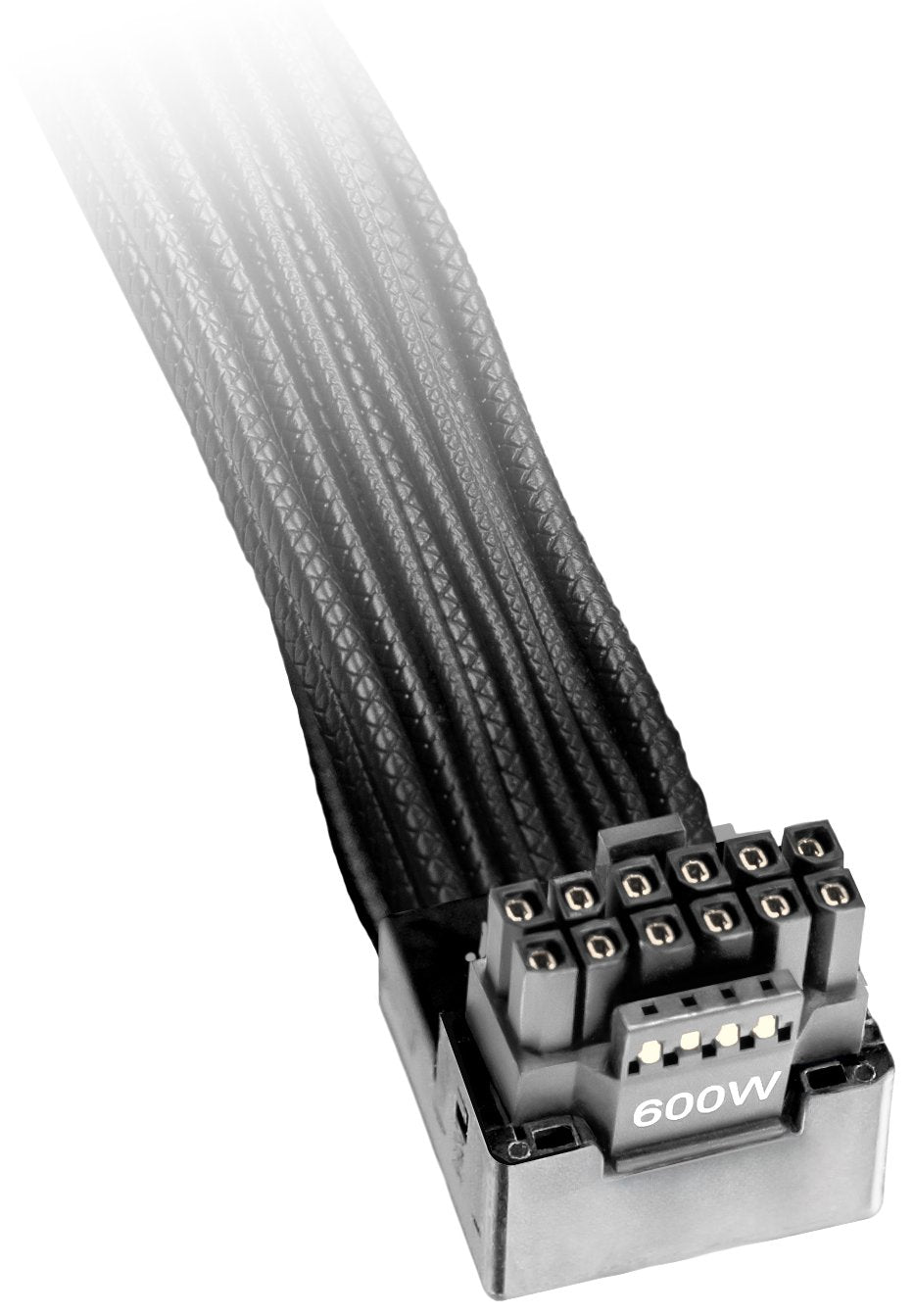 ¡Tranquilizarse! 12v-2x6 / 12vhpwr 90 ° Pci-E Cable Invertido Negro, 70 Cm Bc074