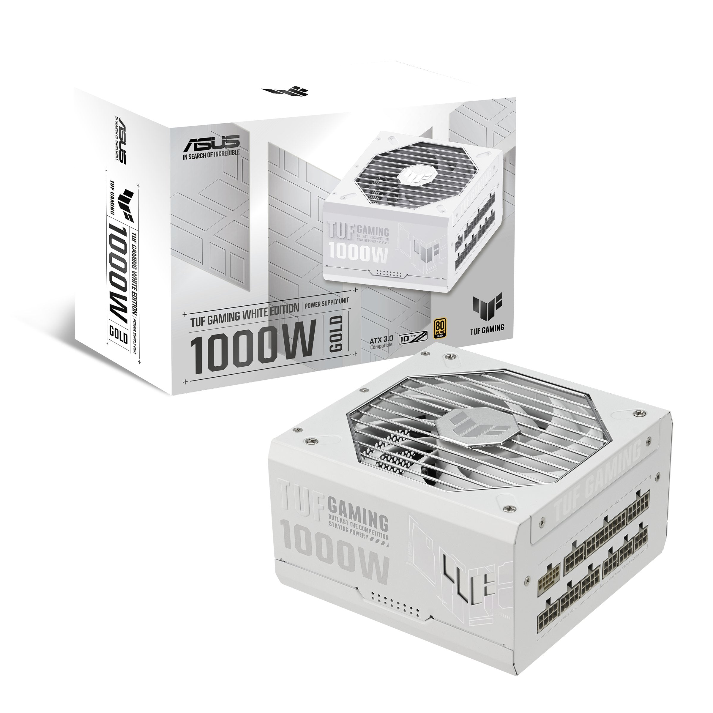 Asus Tuf Gaming 1000w Gold White Edition Unidad De Fuente De Alimentación 20+4 Pin Atx Atx Blanco