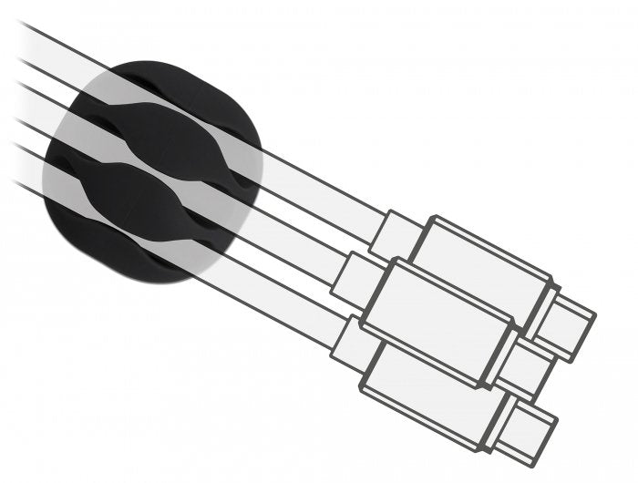 EAN 4043619183463 - DeLOCK 18346 organizador de cables Escritorio/pared Soporte para cables Negro, Blanco 6 pieza(s) imagen 4