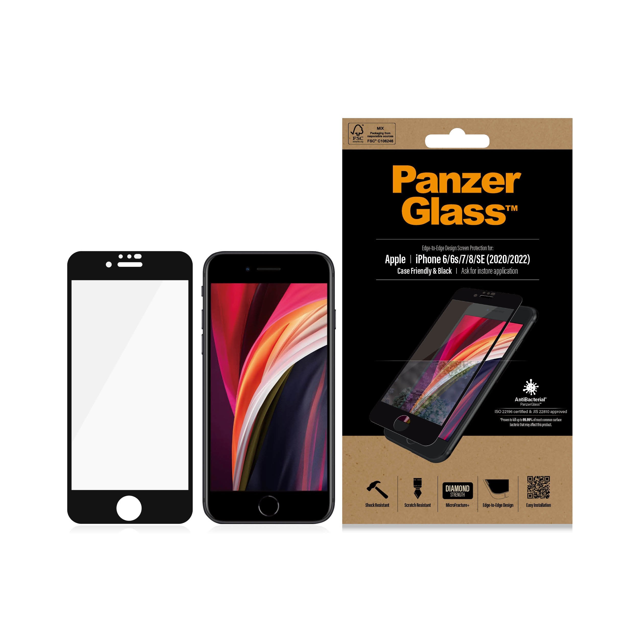 Protector De Pantalla De Cristal Blindado Iphone Se (2020), Iphone 8, Iphone 7