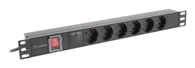 EAN 5901969441826 - Lanberg PDU-06F-0200-IEC-BK unidad de distribución de energía (PDU) 6 salidas AC 1U Negro imagen 4