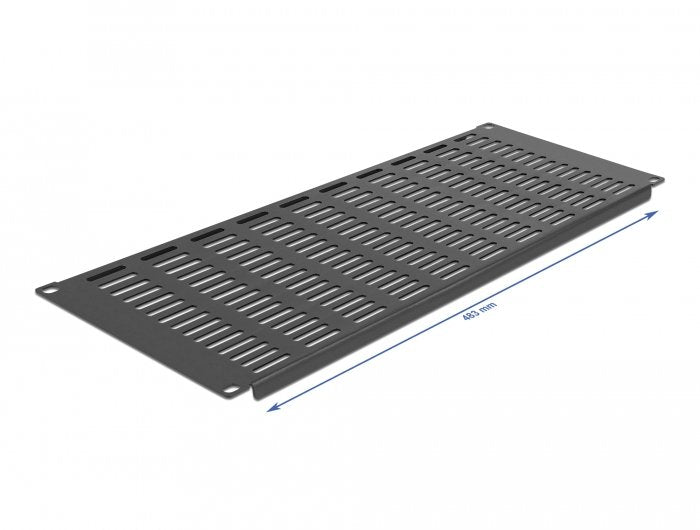 Delock Panel De Gabinete De Red De 19" Con Ranuras De Ventilación Horizontal 4u Negro