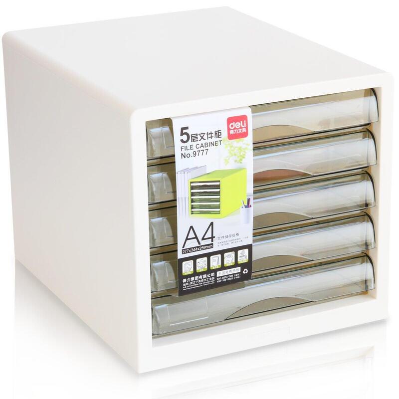 Deli Schubladenbox 5 Schubladen 27,5x34x26cm Blanco