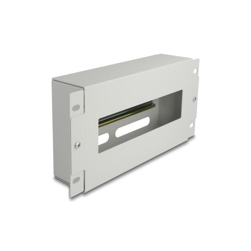Delock 10 Schutzschalterleiste Con Abdeckung Y Hutschiene 3 He Metall Gris