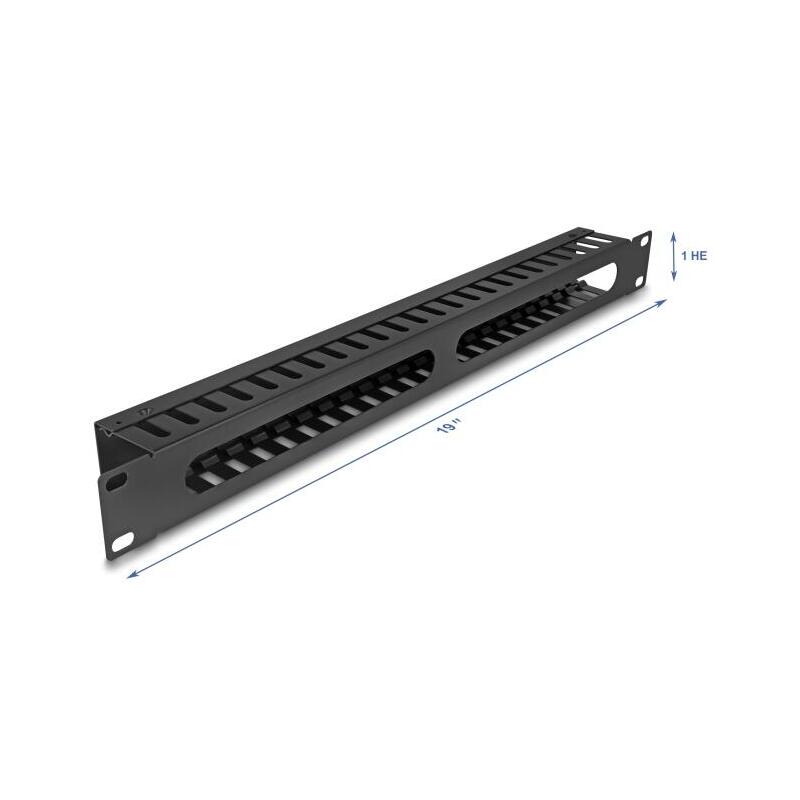 Delock 19 1 He Mantenimiento De Cable Rangierpanel Con 2 Öffnungen 1 He Metall Negro