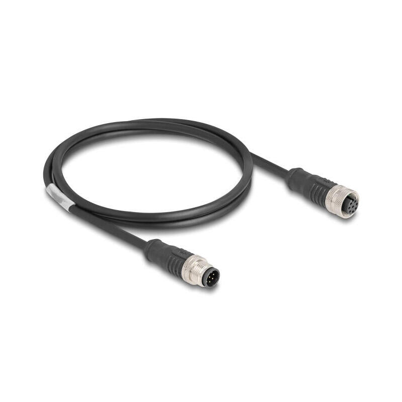 Delock 80806 Cable M12 Codificado A 8 Pin Macho A Macho Pvc 1 M
