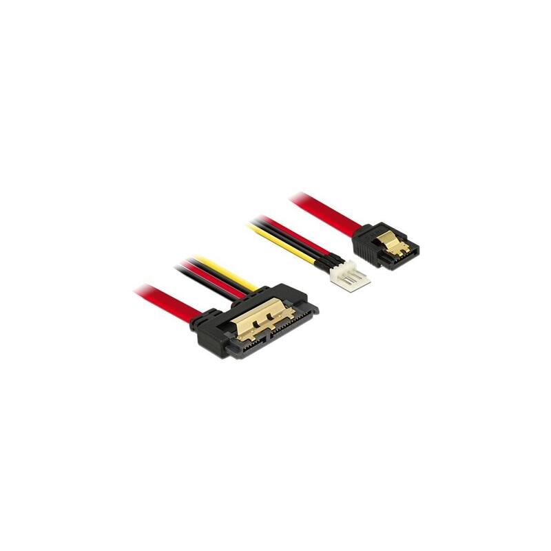 Delock 85232 Cable Sata De 6 Gb/S Hembra De 7 Contactos + Alimentación Macho De 4 Contactos Para Disquete > Sata Recto Hembra, Metálico De 22 Contactos Y 30 Cm