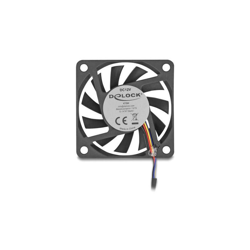 Delock Axiallüfter 12 V Dc, 60 X 60 X 10 Mm Negro