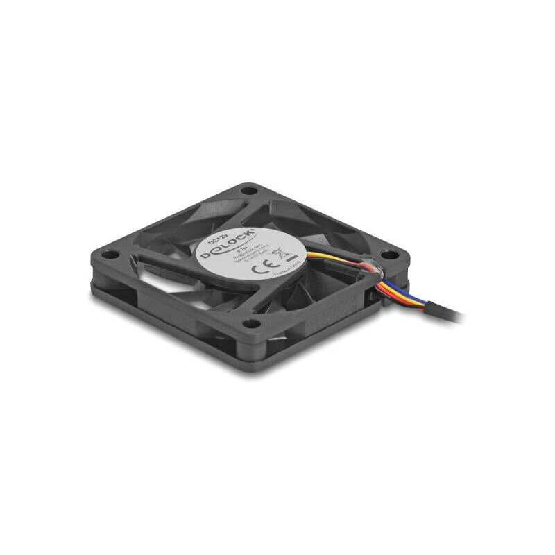 Delock Axiallüfter 12 V Dc, 60 X 60 X 10 Mm Negro