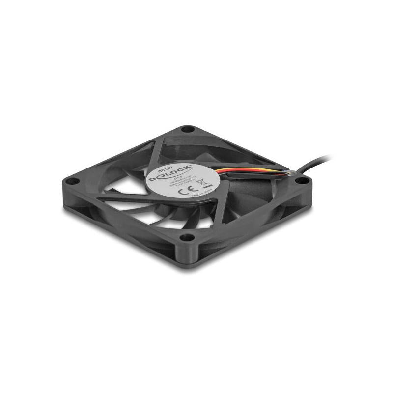 Delock Axiallüfter 12 V Dc, 70 X 70 X 10 Mm Negro