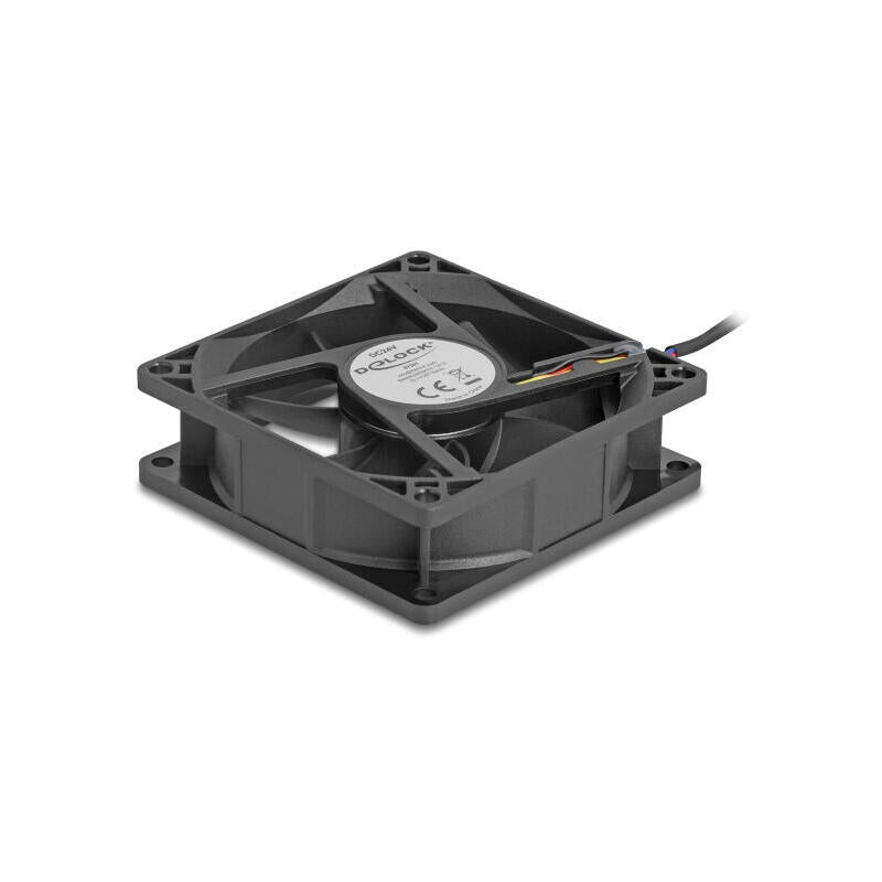Delock Axiallüfter 24 V Dc, 80 X 80 X 25 Mm Negro
