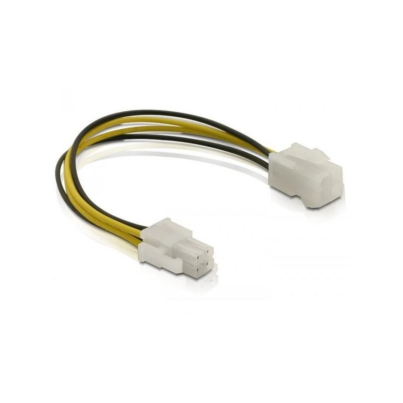 Delock Cable Alimentación Conectores 4 Pines M/H