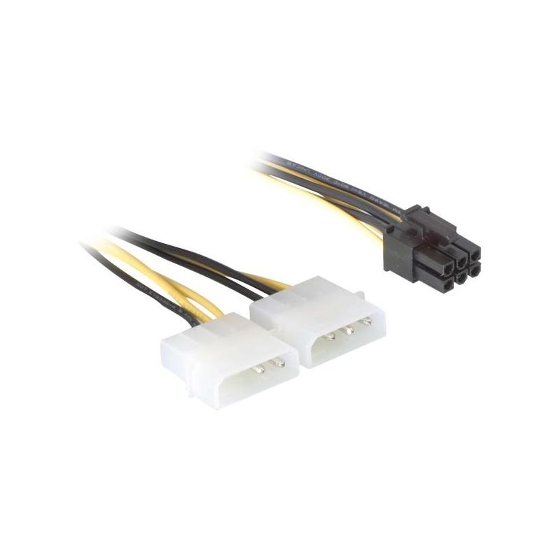 Delock Cable De Alimentación Para Tarjeta Pci Express 0,15 M