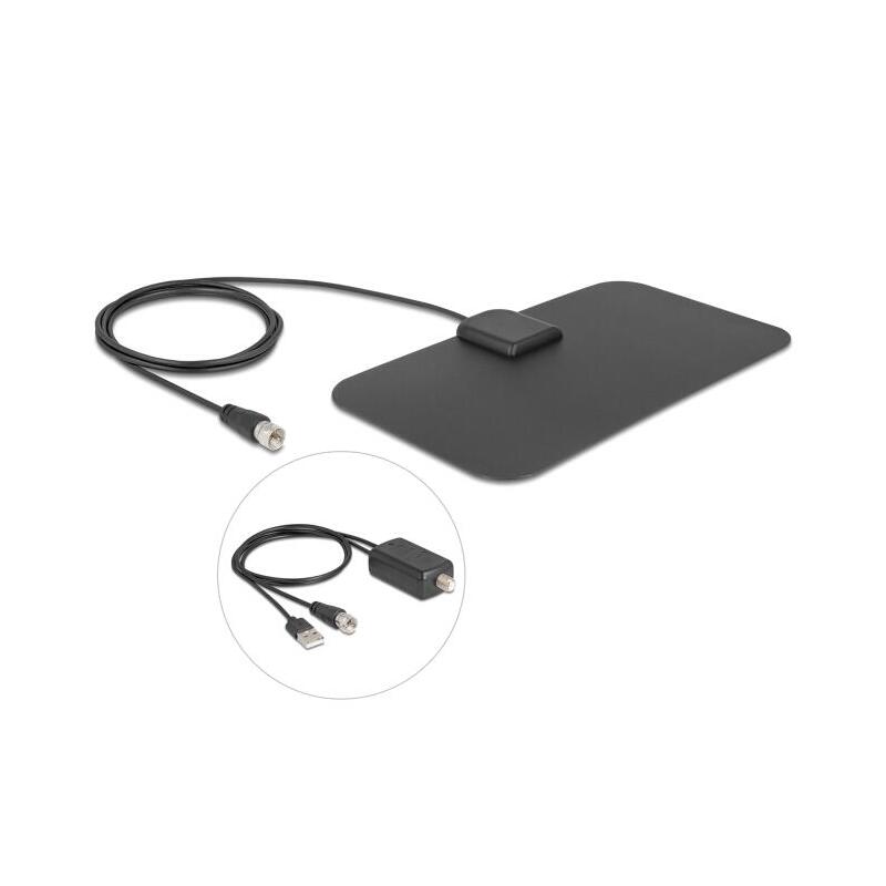 Delock Dab+ Dvb-T2 Antena F Macho 5 - 25 Db Aktiv Omnidireccional Negro