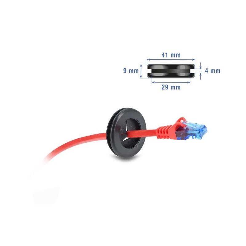 Delock Gummi Kabeldurchführung Rund Ø 32 Mm Negro