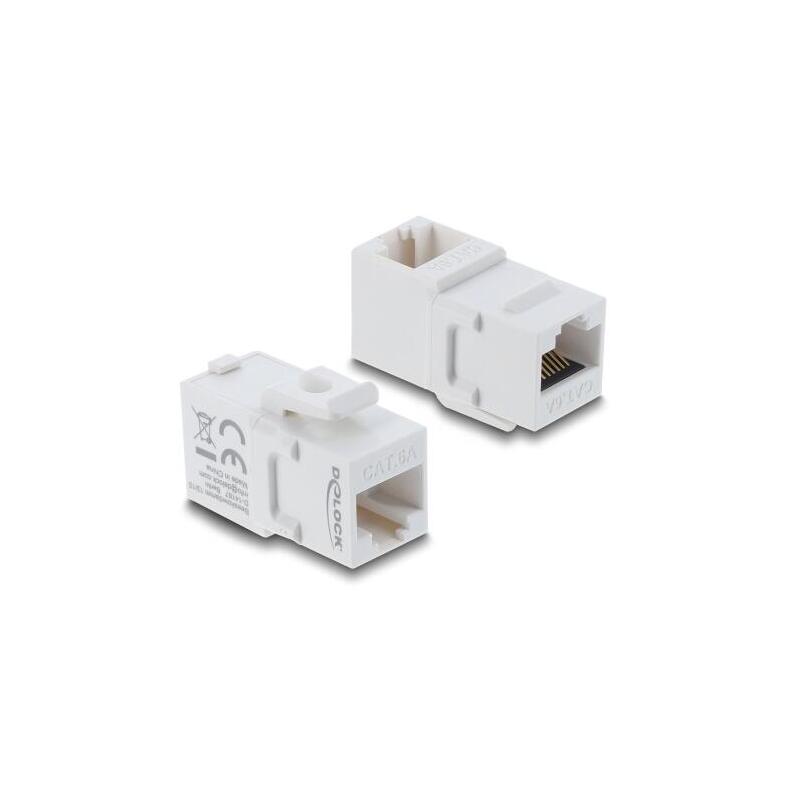 Delock Keystone Modulokupplung Rj45 Hembra A Hembra Cat.6 Blanco