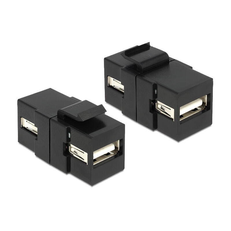 Delock Keystone Usb2.0 A Hembra > Usb2.0 A Hembra Negro
