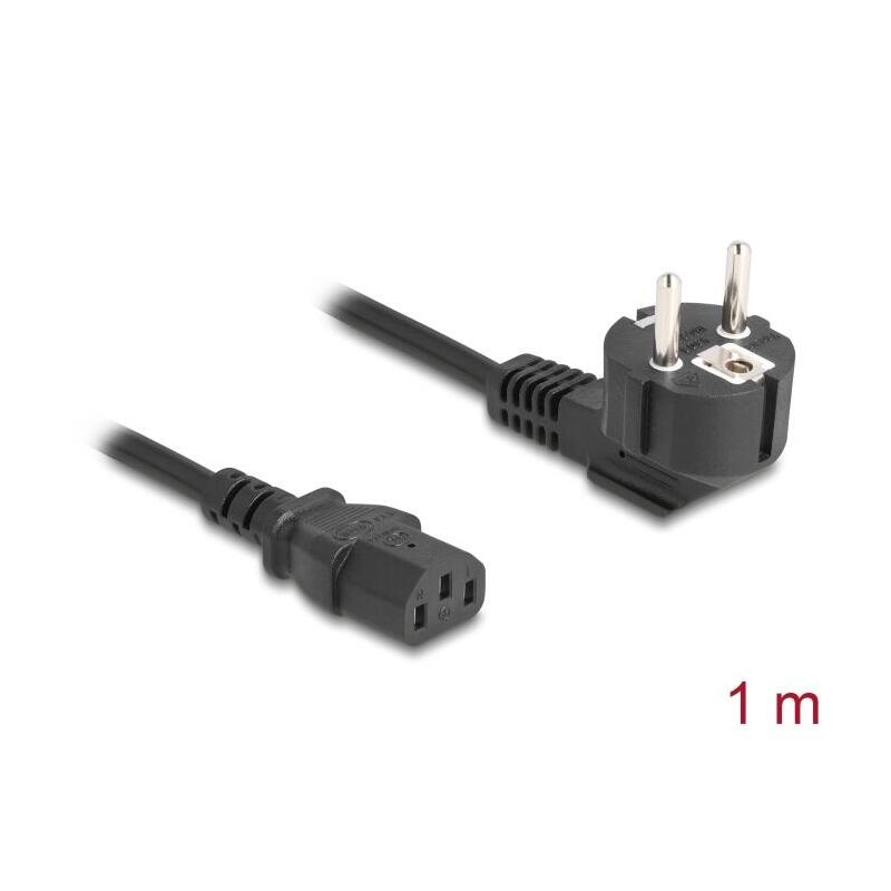 Delock Netzkabel Pc Schutzkontaktmacho Cee 7/7 90° Angular Auf C13 Hembra,