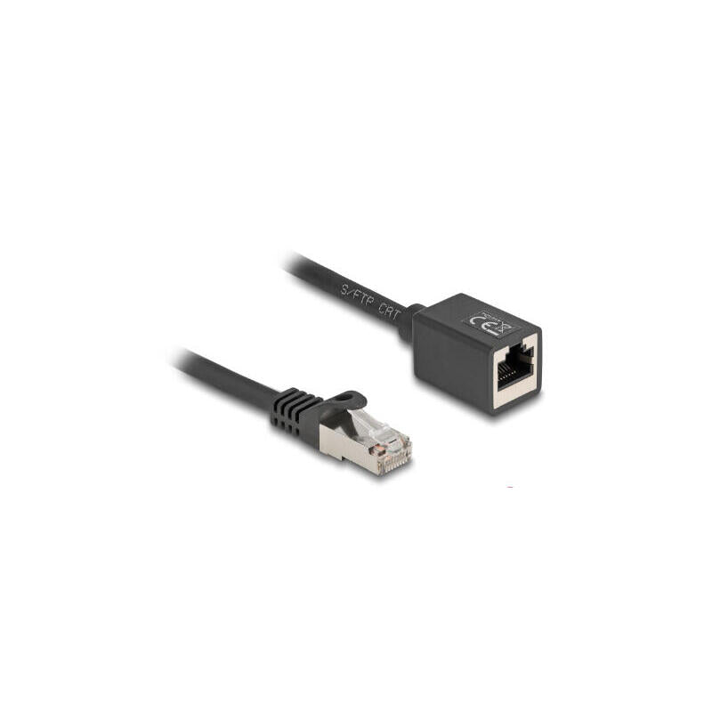 Delock Netzwerk Cable De Extensión Rj-45 Stecker > Rj-45 Buchse Cat.6a S/Ftp (Negro, 2 Meter) 90309