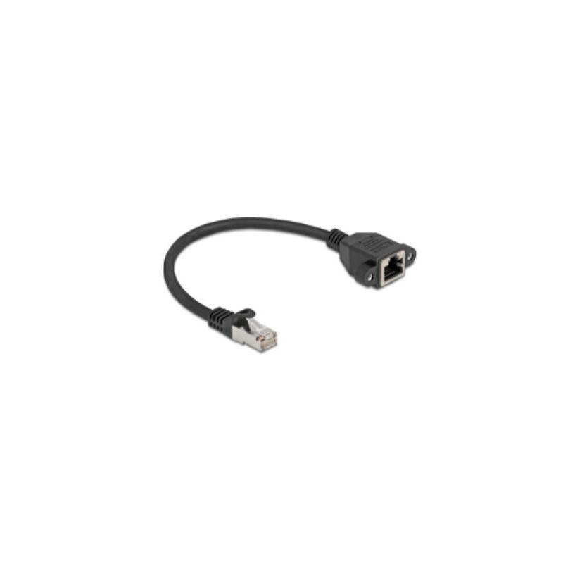Delock Netzwerk Cable De Extensión S/Ftp Rj45 Hembra/Macho Cat.6a 0,25 M