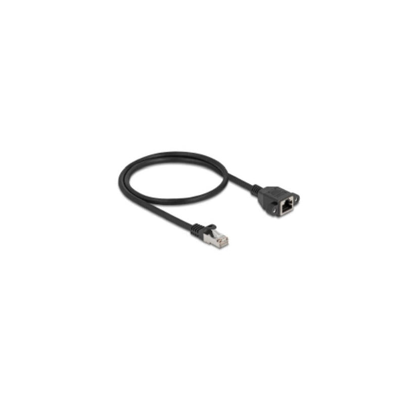 Delock Netzwerk Cable De Extensión S/Ftp Rj45 Hembra/Macho Cat.6a 0,5 M
