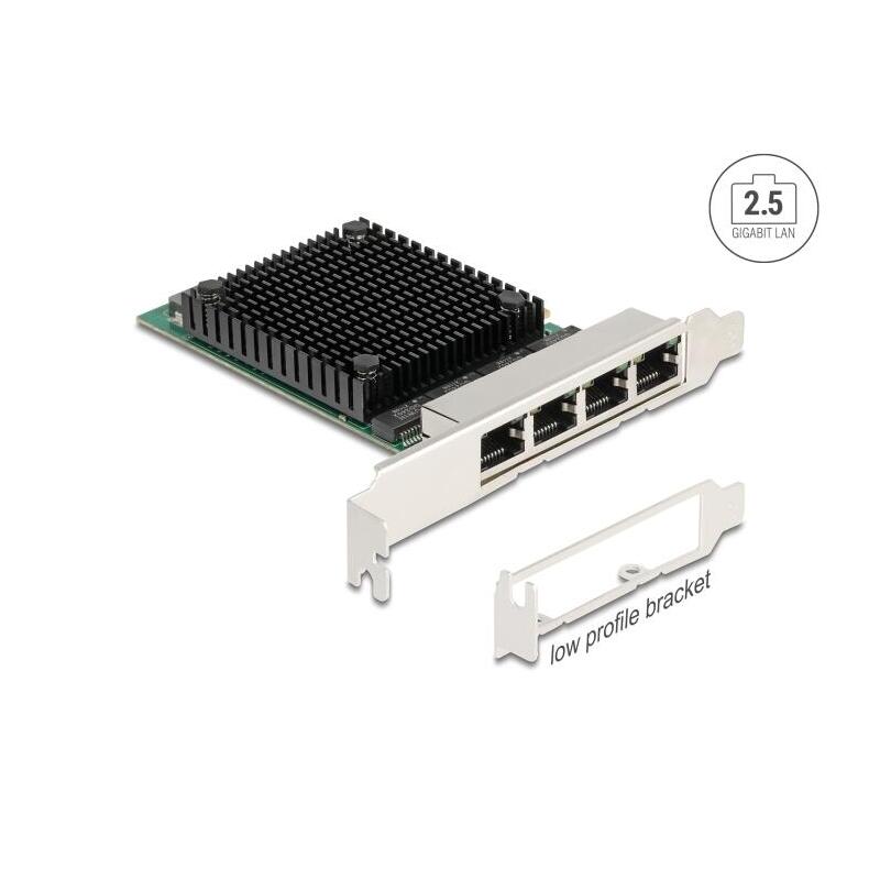 Delock Pci Express X4 Netzwerkkarte 2,5 Gigabit Lan 4 X Rj45 Rtl8125