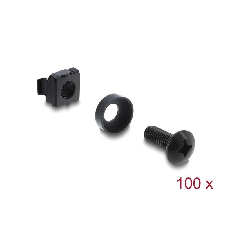 Delock Rack Montage Set Para 10 Y 19 100 Piezas Negro