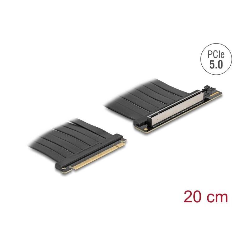 Delock Riser Tarjeta Pci Express 5.0 X16 Macho A X16 Slot Con Cable 20 Cm