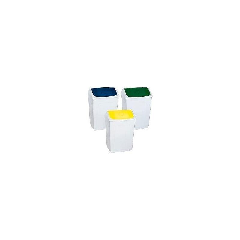 Denox Papelera Tapa Basculante 55l Amarillo