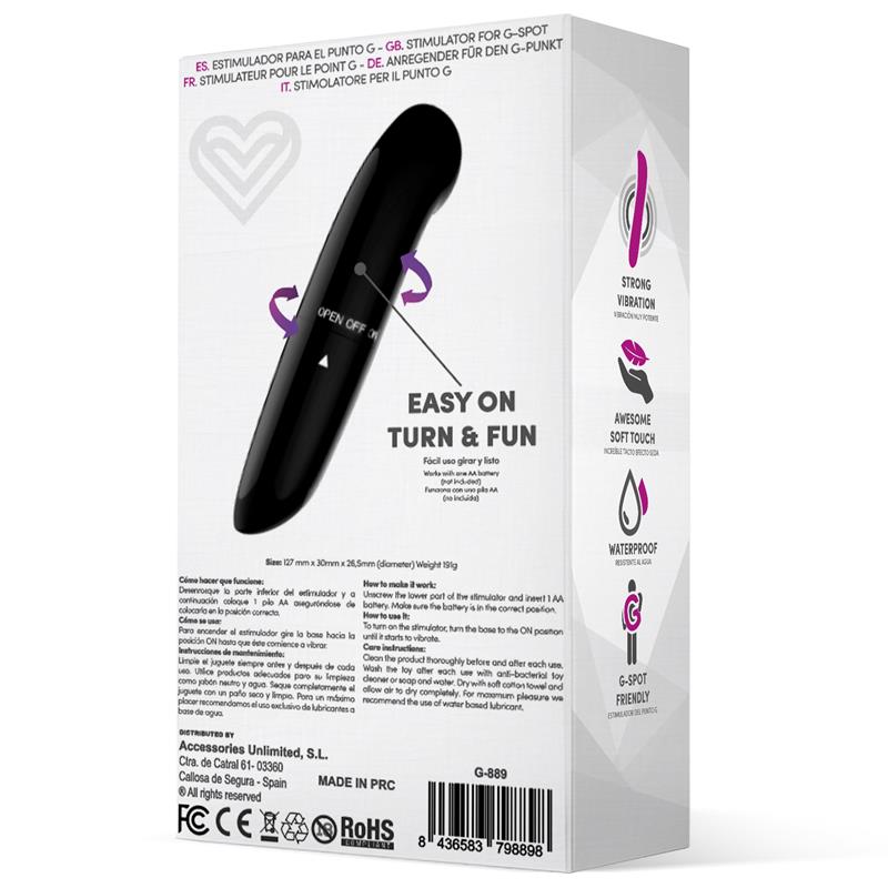 Vibrador Denzel Estimulador Easy Quick Negro