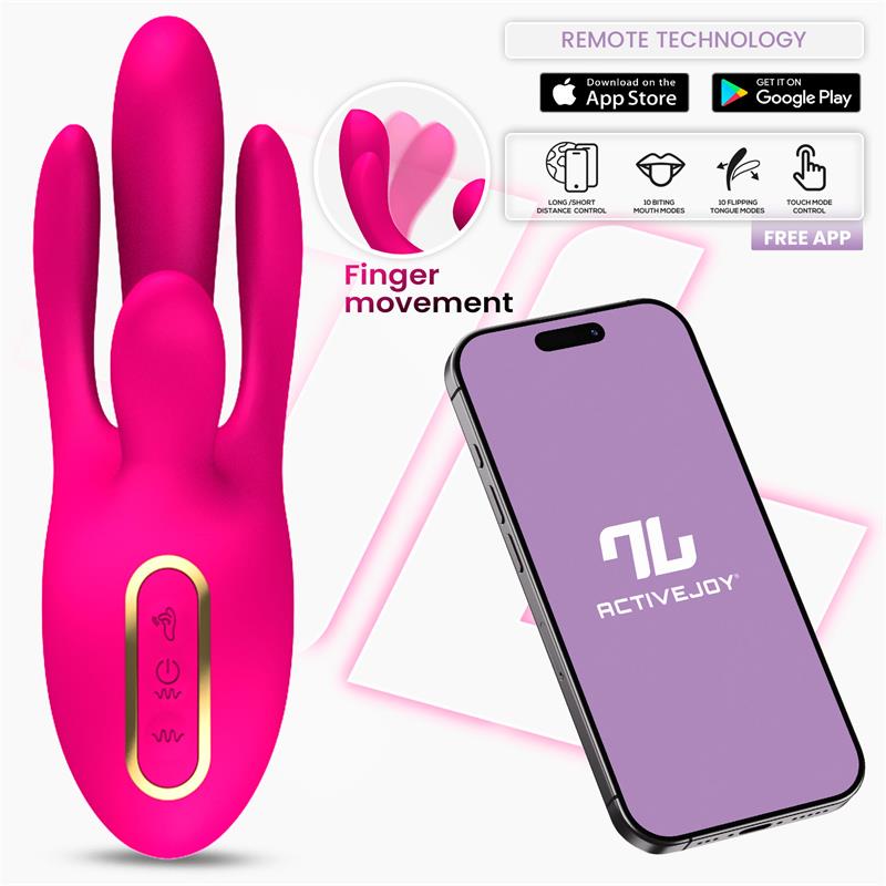 Derek Vibrador Con Movimiento Finger 3 Motores Y App