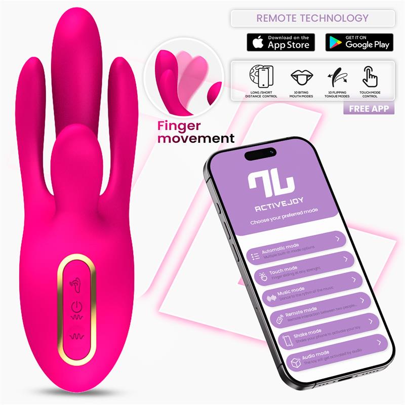 Derek Vibrador Con Movimiento Finger 3 Motores Y App