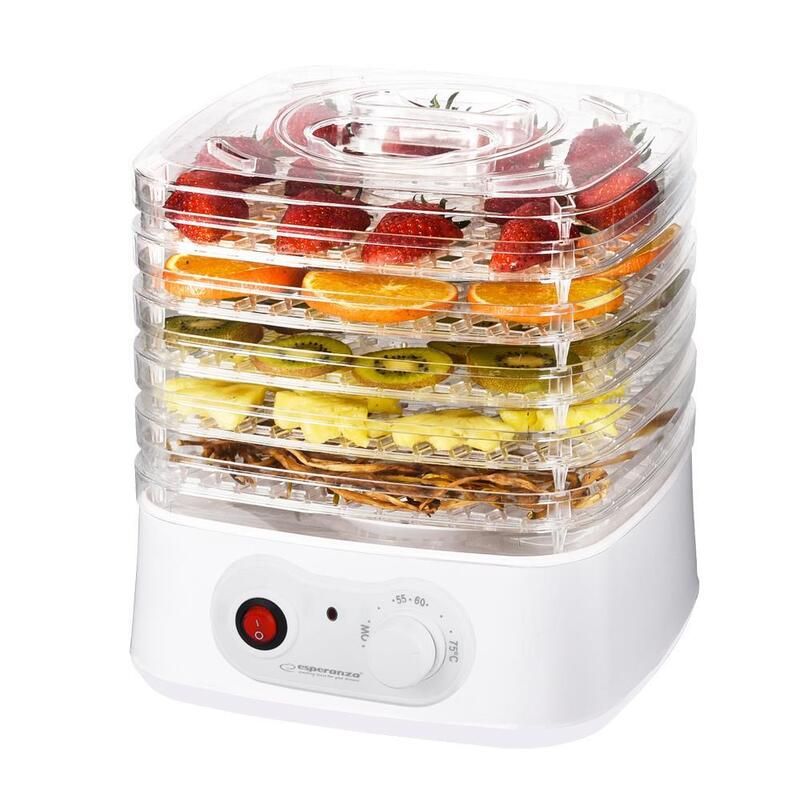 Deshidratador De Alimentos Esperanza 250 W Blanco Transparente Ekd004