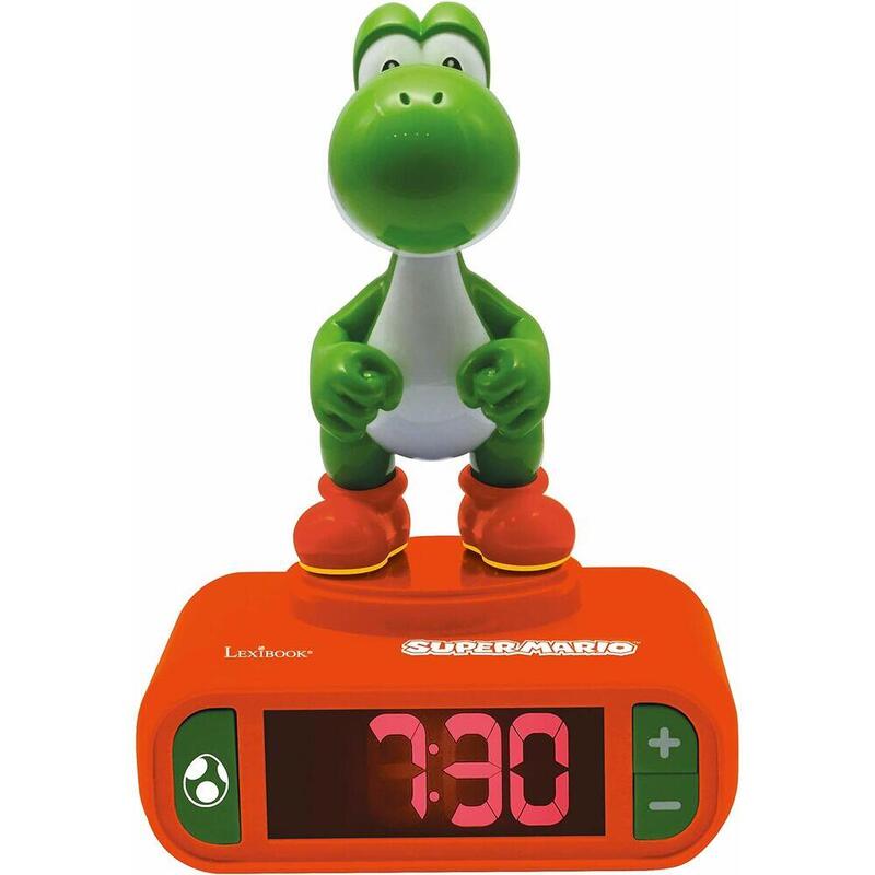 Despertador Digital Luz Nocturna Yoshi Super Mario Bros