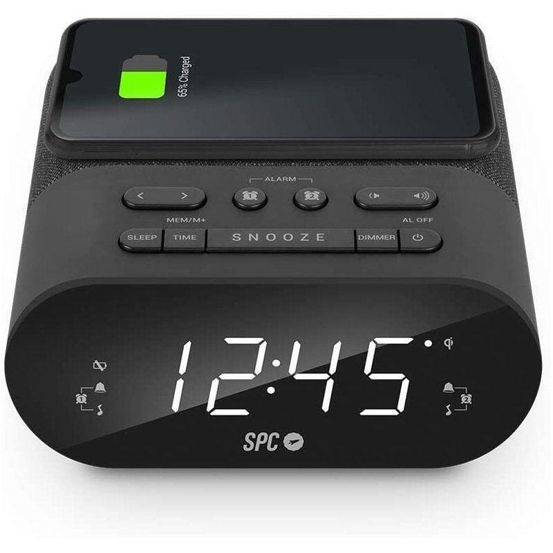 Despertador Spc Frodi Qi Radio Fm Base De Carga Inalámbrica
